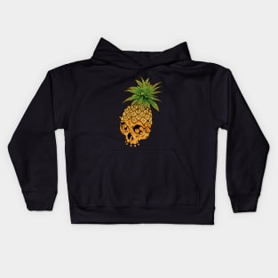 Skull Pineapple,Tropical Style Kids Hoodie